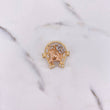 Herraje Herradura Caballo 8.65gr / 2.7cm / Circones Blancos Tres Oros 18K $