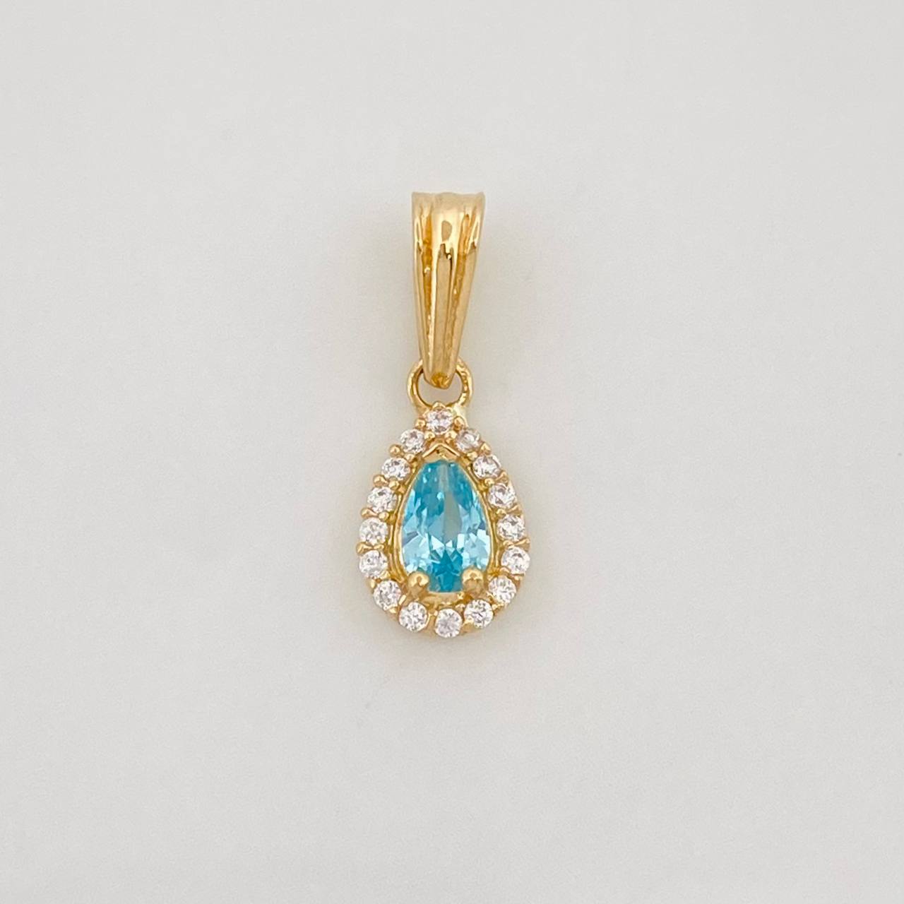 Dije Halo Lágrima 0.65g / 1/2 in Oro Amarillo 18K