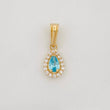 Dije Halo Lágrima 0.65g / 1/2 in Oro Amarillo 18K