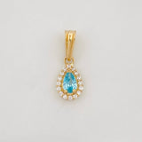 Dije Halo Lágrima 0.65g / 1/2 in Oro Amarillo 18K