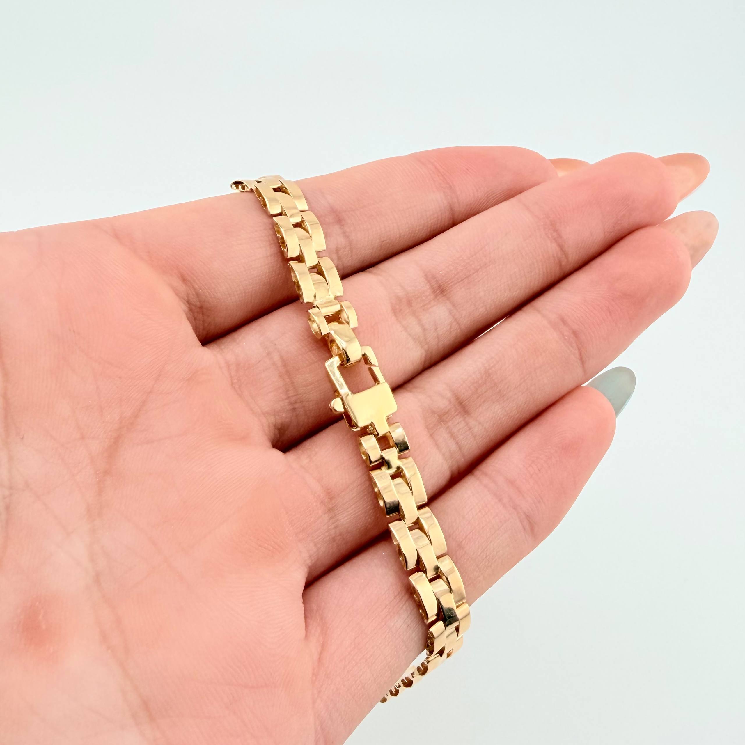 Pulso Correa 12.7gr / 8 1/4 in / 5.9mm Oro Amarillo +4 18K *