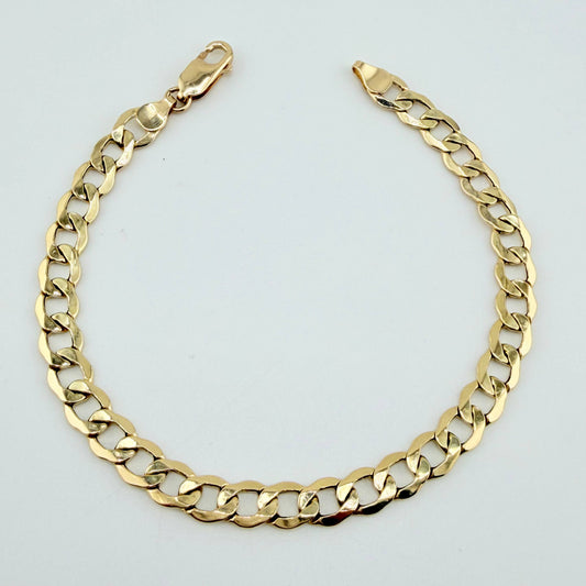 Pulso Cubano 6.95gr / 8 1/4 in / 6.6mm Oro Amarillo +4 18K ©