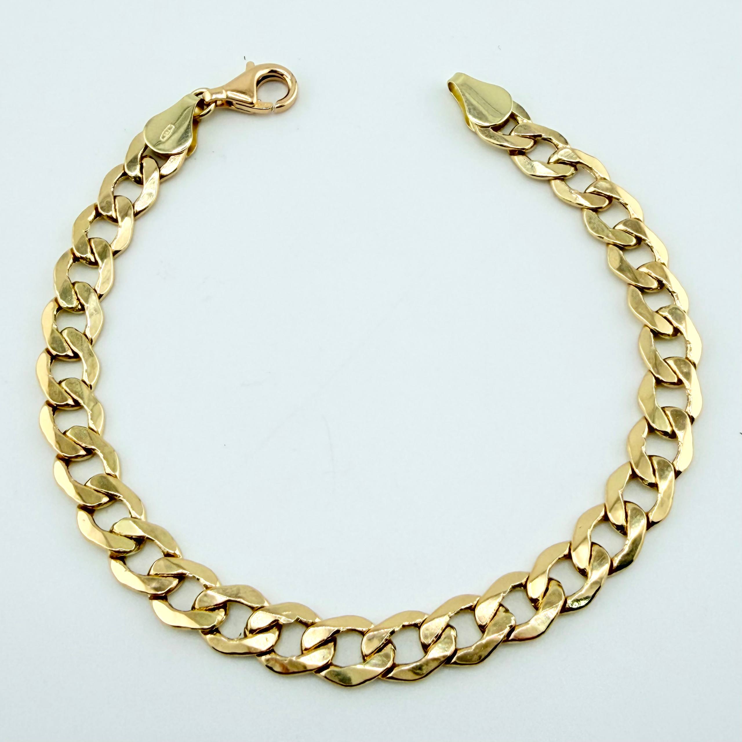 Pulso Cubano 10.65gr / 8 1/2 in / 7.7mm Oro Amarillo +4 18K ©