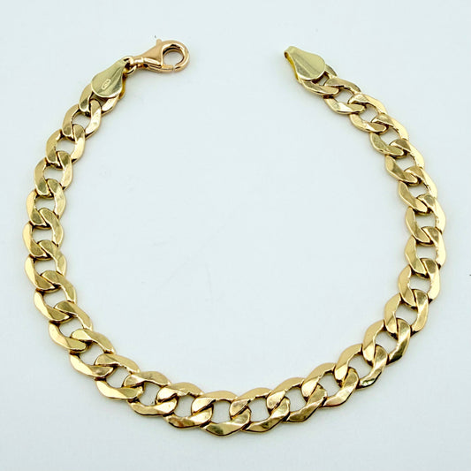 Pulso Cubano 10.65gr / 8 1/2 in / 7.7mm Oro Amarillo +4 18K ©