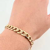 Pulso Cubano 10.65gr / 8 1/2 in / 7.7mm Oro Amarillo +4 18K ©