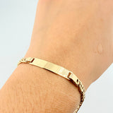 Pulso Lumachina Placa Rectangular 6.35gr / 8 1/2 in / 4.4mm Oro Amarillo +4 18K ©