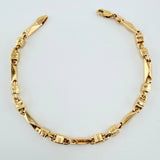 Pulso Rustico Español 6.95gr / 8 3/4 in / 3.7mm Oro Amarillo 18K ©