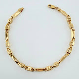 Pulso Rustico Español 6.4gr / 8 1/4 in / 3.7mm Oro Amarillo 18K ©