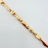 Pulso Rustico Español 6.95gr / 8 3/4 in / 3.7mm Oro Amarillo 18K ©