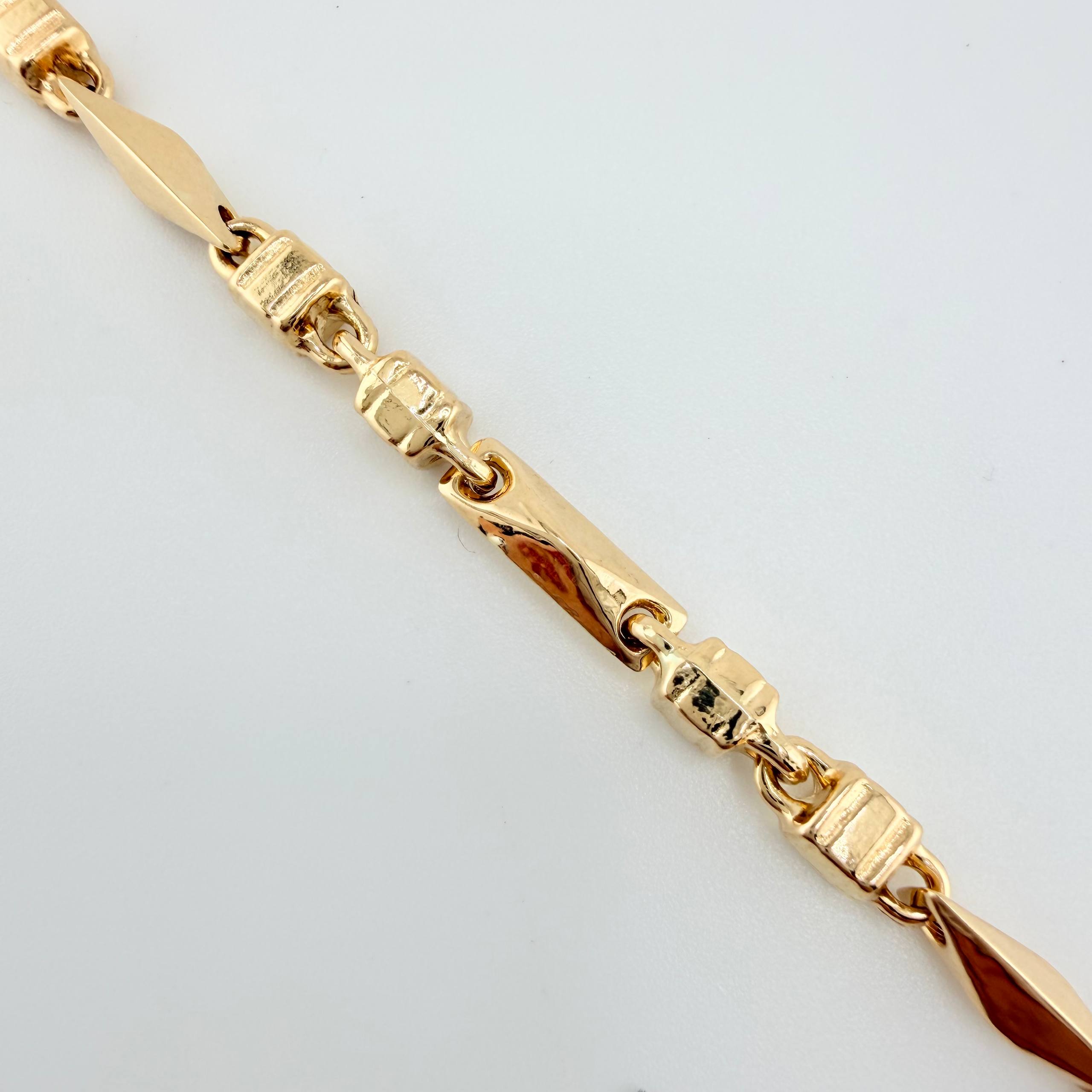 Pulso Rustico Español 6.3gr / 8 1/4 in / 3.7mm Oro Amarillo 18K ©