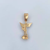 Pendant San Miguel Archangel 4.8gr / 3.8cm / White Zirconia Three 18K Golds &
