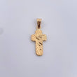 Pendant Cross Face Christ 0.8gr / 2.7cm / 18K Yellow Gold &