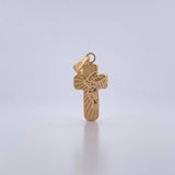 Pendant Cross Face Christ 0.8gr / 2.7cm / 18K Yellow Gold &
