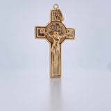 Dije Cruz Cristo San Benito 6.25gr / 5.8cm / Oro Amarillo 18K &
