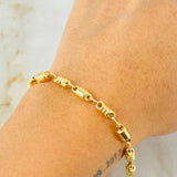 Pulso Rustico Cilindros 5gr / 8 3/4 in / Oro Amarillo 18K ©