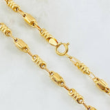 Cadena Rustica Cilindros 13.45gr / 23 1/2 in / Oro Amarillo 18K ©
