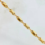 Cadena Rustica Cilindros 13.45gr / 23 1/2 in / Oro Amarillo 18K ©