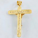 Dije Cruz Cristo 21.2gr / 3 in / Dos Oros Amarillo Blanco 18K ©