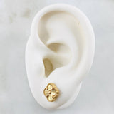 Topos Trebol Diamantado 3.2gr / 10mm Oro Amarillo Nac.Esp. 18K ©
