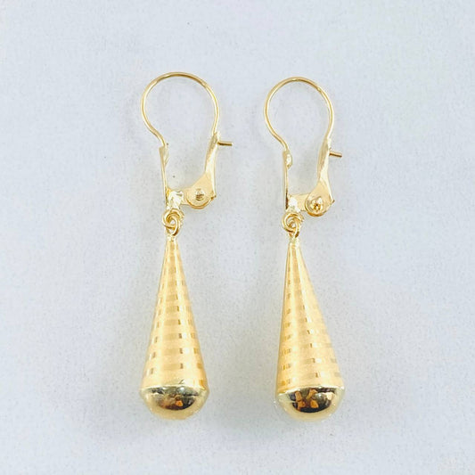 Candongas Lagrima 1.05gr / 1 1/4 in / Oro Amarillo 18K