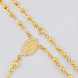 Miraculous Virgin Rosary Diamond Cut 7.4 g / 18 3/4 in / 3 mm - 4 mm 18K Yellow Gold