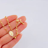 Miraculous Virgin Rosary Diamond Cut 7.4 g / 18 3/4 in / 3 mm - 4 mm 18K Yellow Gold