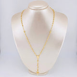 Miraculous Virgin Rosary Diamond Cut 7.4 g / 18 3/4 in / 3 mm - 4 mm 18K Yellow Gold