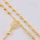 Rosario Virgen Guadalupe Diamantado 9.8 g / 19 3/4 in / 4 mm - 5 mm Oro Amarillo 18K