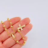 Rosario Virgen Guadalupe Diamantado 9.8 g / 19 3/4 in / 4 mm - 5 mm Oro Amarillo 18K