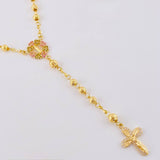 Rosario Virgen Guadalupe Corazones Diamantado 10 g / 19 3/4 in / 4 mm - 5 mm Oro Amarillo 18K