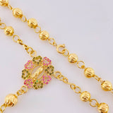 Rosario Virgen Guadalupe Corazones Diamantado 10 g / 19 3/4 in / 4 mm - 5 mm Oro Amarillo 18K