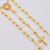 Rosario Virgen Guadalupe Corazones Diamantado 10 g / 19 3/4 in / 4 mm - 5 mm Oro Amarillo 18K