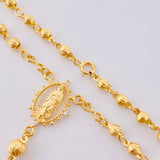 Rosary Virgin of Guadalupe Diamond Cut 7.25 g / 19 3/4 in / 3 mm - 4 mm 18K Yellow Gold