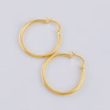 Hoop Earrings Spiral 2g / 1 1/4 in Yellow Gold 18K