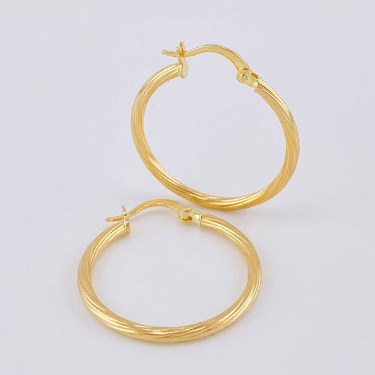 Candongas Espiral 1.6 g / 2.9 cm Oro Amarillo 18K