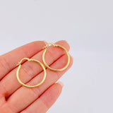 Hoop Earrings Spiral 2g / 1 1/4 in Yellow Gold 18K