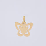 Dije Mariposa Doble Silueta 0.55 g / 1/2 in Oro Amarillo 18K