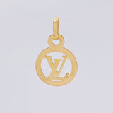 Dije Circulo Letra 0.5 g / 3/4 in Oro Amarillo 18K