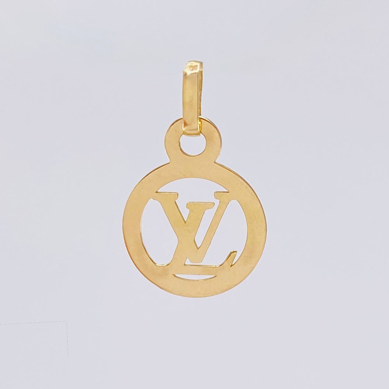 Pendant Circle Letter 0.5 g / 3/4 in Yellow Gold 18K