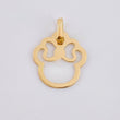 Mouse with Bow Pendant 0.45 g / 3/4 in 18K Yellow Gold