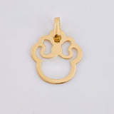Mouse with Bow Pendant 0.45 g / 3/4 in 18K Yellow Gold