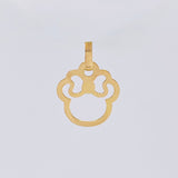 Mouse with Bow Pendant 0.45 g / 3/4 in 18K Yellow Gold