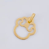 Mouse with Bow Pendant 0.45 g / 3/4 in 18K Yellow Gold