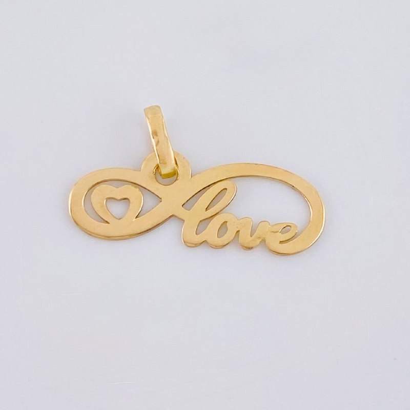 Dije Love Infinito 0.55 g / 1/2 in Oro Amarillo 18K