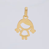 Dije Niña Silueta 0.45 g / 3/4 in Oro Amarillo 18K