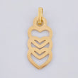 Dije Trio Corazones Silueta 0.5 g / 3/4 in Oro Amarillo 18K