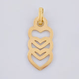 Dije Trio Corazones Silueta 0.5 g / 3/4 in Oro Amarillo 18K