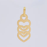 Dije Trio Corazones Silueta 0.5 g / 3/4 in Oro Amarillo 18K