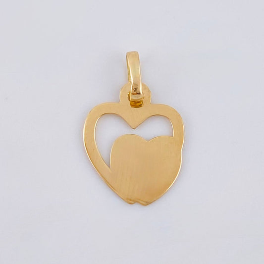 Dije Corazones Unidos 0.55 g / 3/4 in Oro Amarillo 18K