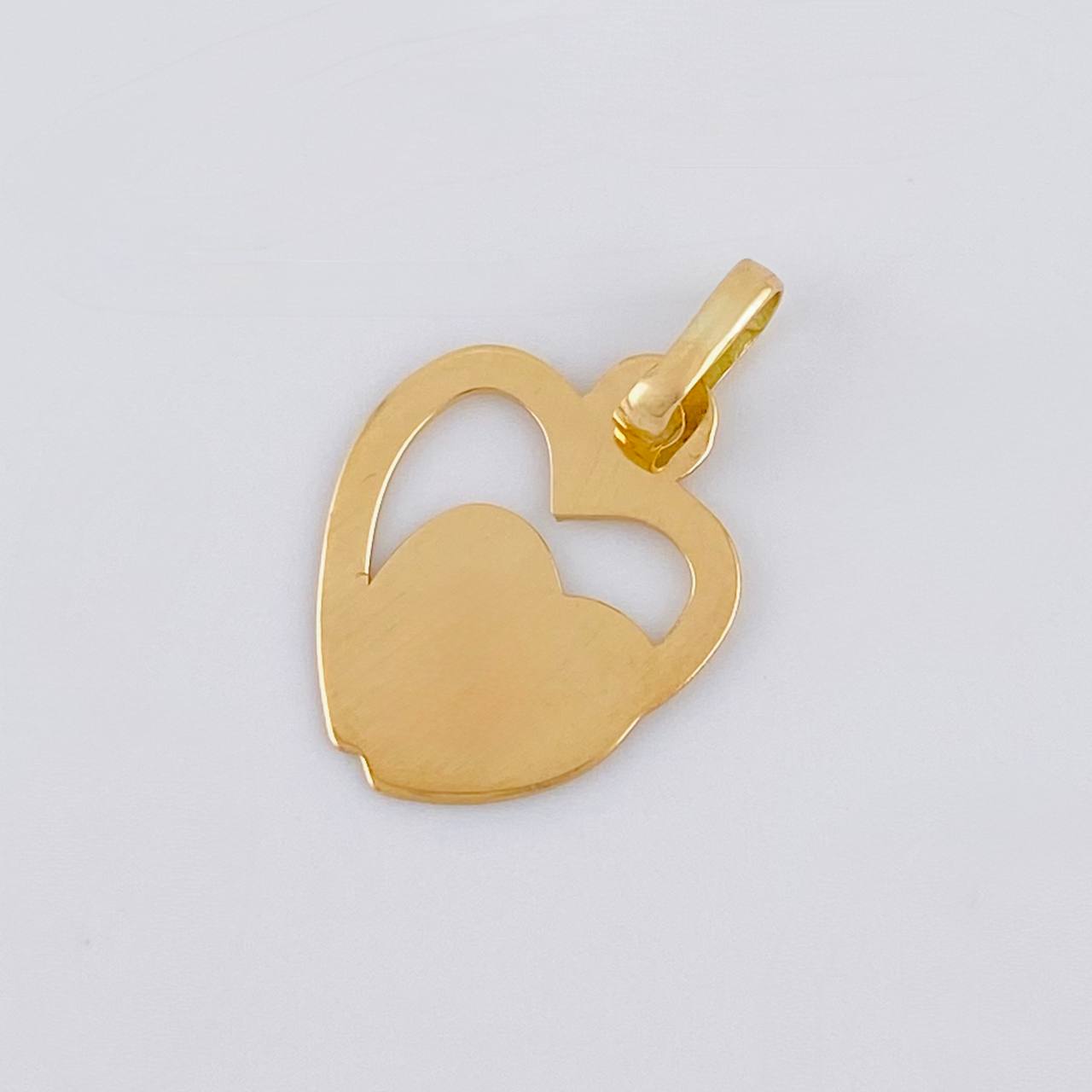 Dije Corazones Unidos 0.5 g / 3/4 in Oro Amarillo 18K